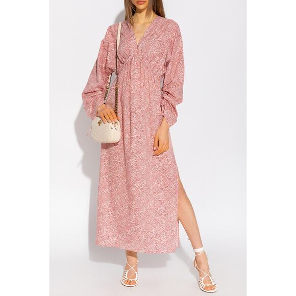 Birgitte Herskind Ryan Red Liberty Floral Organic Cotton Midi Dress Cottagecore - Picture 4 of 12